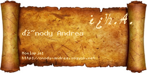 Ónody Andrea névjegykártya