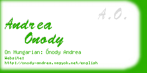 andrea onody business card